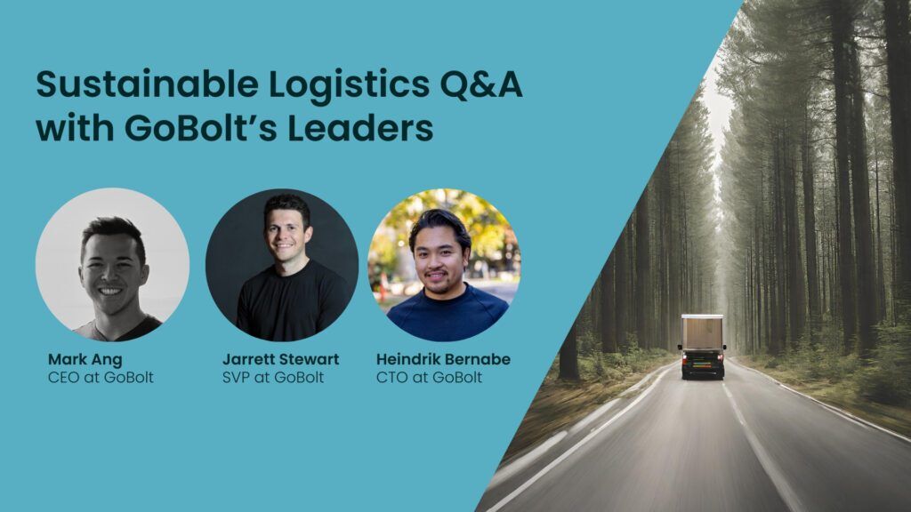 An image for the Q&A with GoBolt's leaders on the sustainable logistics operation