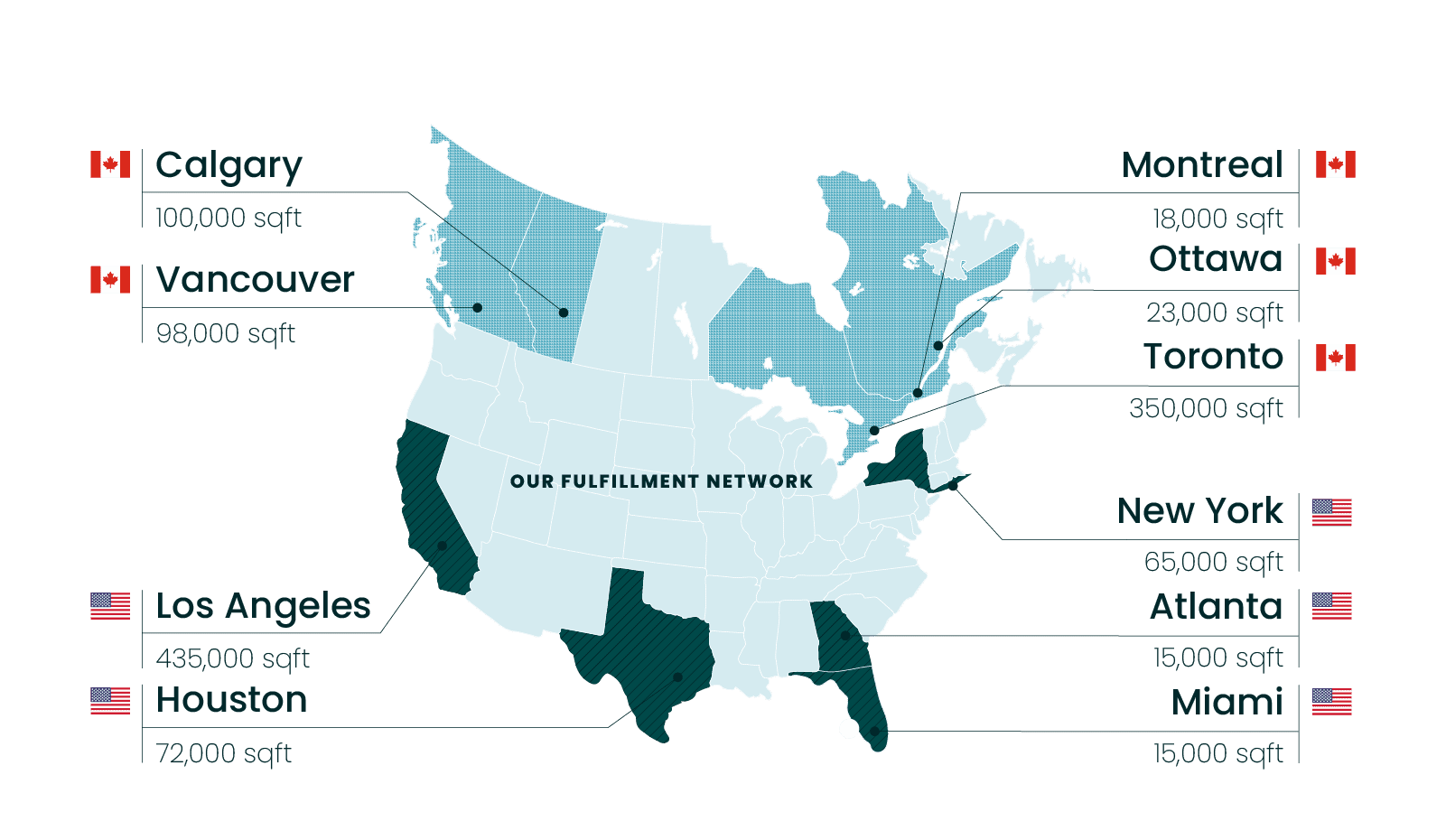 GoBolt Fulfillment Network Map