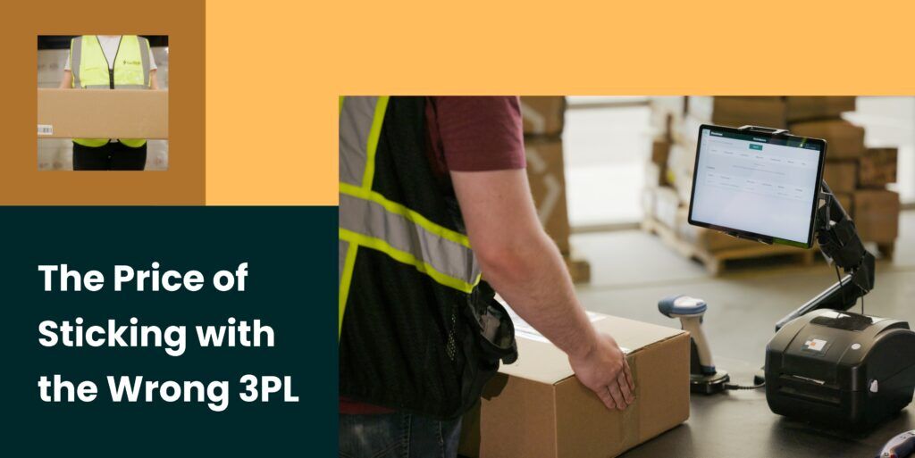 Blog header: The price of working with the wrong 3PL along with photos of warehouse workers