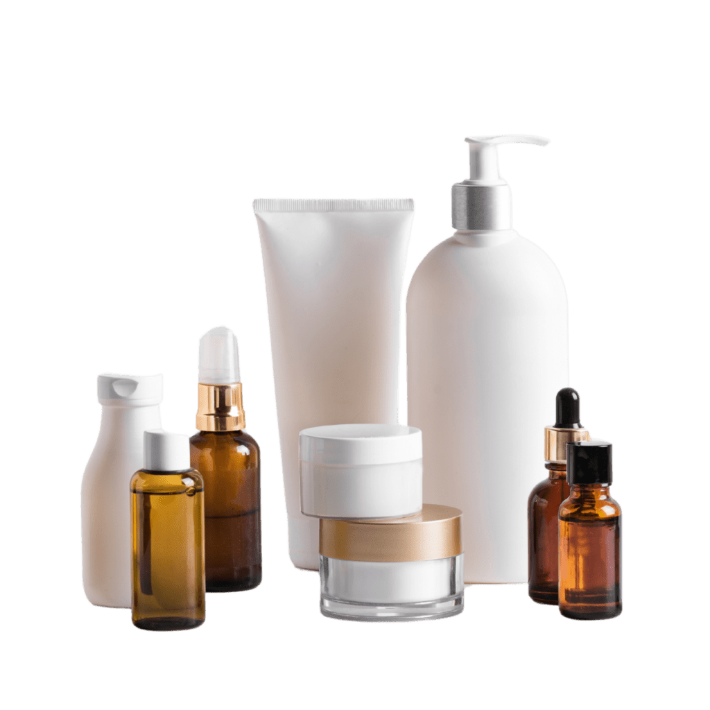 personal care products white background